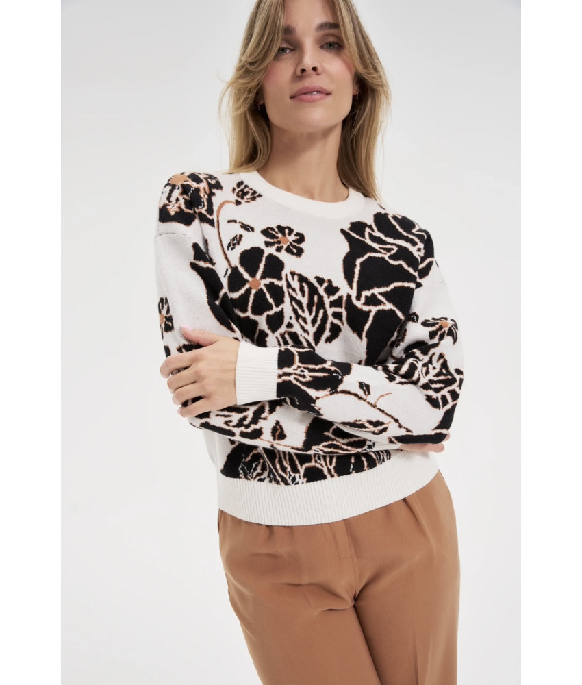 ΠΛΕΚΤΟ ΦΛΟΡΑΛ ΠΟΥΛΟΒΕΡ ΣΕ ΛΕΥΚΗ ΒΑΣΗ 